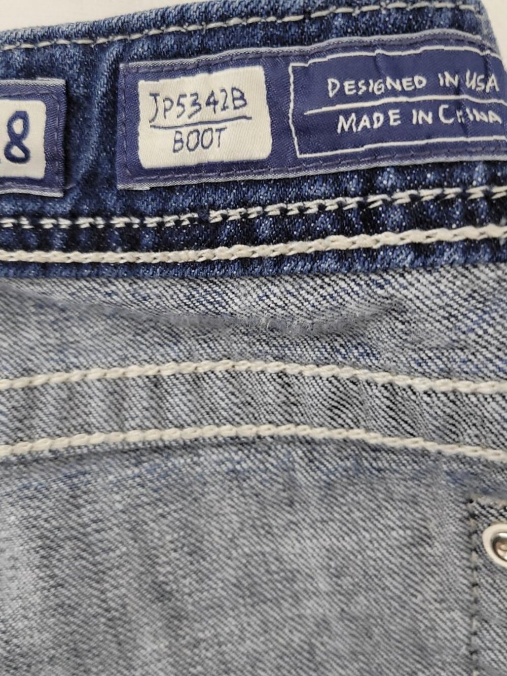 Miss Me Jeans Womens 28 Low Rise Boot Cut Western Stretch JP5342B Vintage - Picture 5 of 16